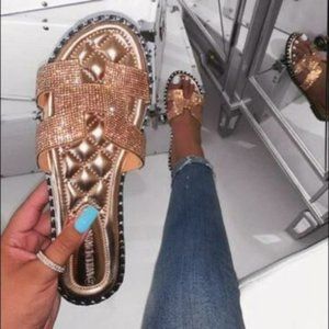 Rhinestone Comfy Sandals